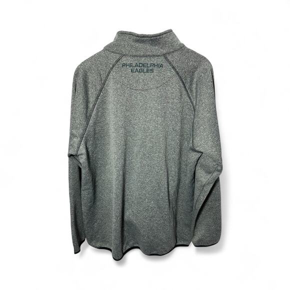 NFL Team Apparel: Philadelphia Eagles Women's 1/4 Zip Pullover Fleece Jacket 2XL - Picture 2 of 10